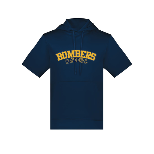 [6871.065.S-LOGO2] Men's Dri Fit Short Sleeve Hoodie (Adult S, Navy, Logo 2)