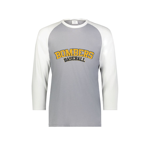 [6879.74S.S-LOGO2] Men's Vintage 3/4 Sleeve T-Shirt (Adult S, White, Logo 2)