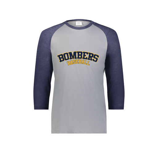[6880.29V.S-LOGO1] Youth Vintage 3/4 T-Shirt (Youth S, Navy, Logo 1)