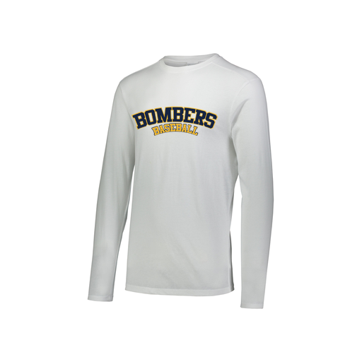[3076.005.S-LOGO1] Youth LS Ultra-blend T-Shirt (Youth S, White, Logo 1)